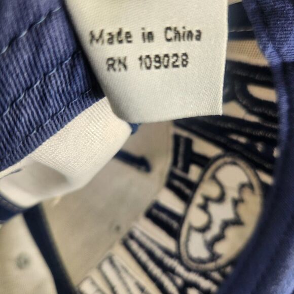 DC Comics Batman Large Font Embroidered Gray Blue Adult Snapback Hat Cap - Picture 8 of 8